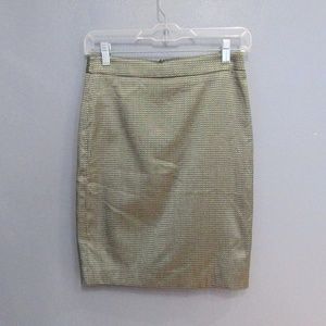 NWOT Ann Taylor Black & Gold Pencil Skirt Size 0P